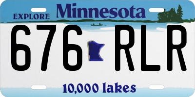 MN license plate 676RLR