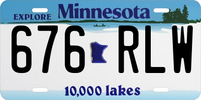 MN license plate 676RLW