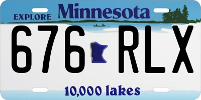MN license plate 676RLX