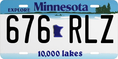 MN license plate 676RLZ