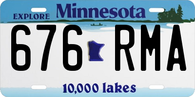 MN license plate 676RMA