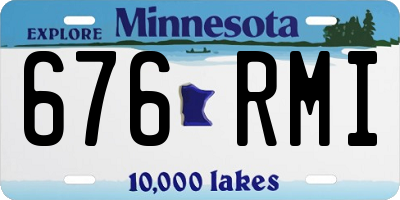 MN license plate 676RMI