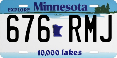 MN license plate 676RMJ