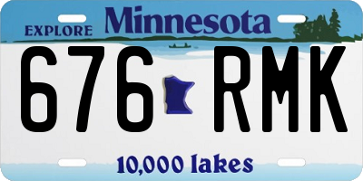 MN license plate 676RMK