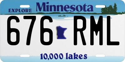 MN license plate 676RML