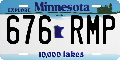 MN license plate 676RMP