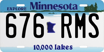 MN license plate 676RMS