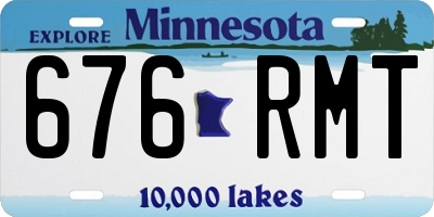 MN license plate 676RMT