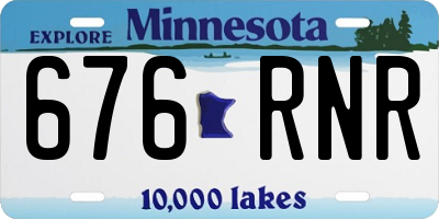 MN license plate 676RNR