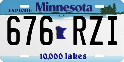 MN license plate 676RZI