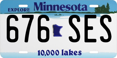 MN license plate 676SES