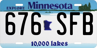 MN license plate 676SFB