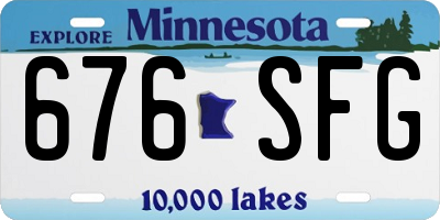 MN license plate 676SFG