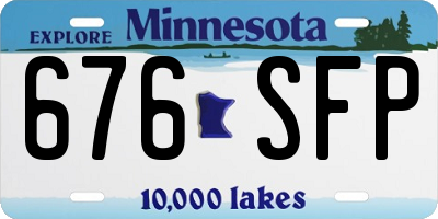MN license plate 676SFP