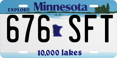 MN license plate 676SFT