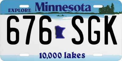 MN license plate 676SGK