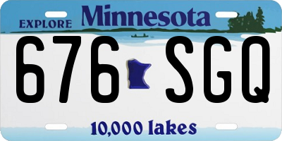 MN license plate 676SGQ