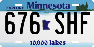 MN license plate 676SHF