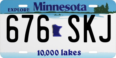 MN license plate 676SKJ