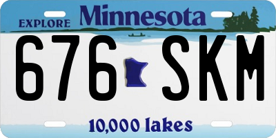 MN license plate 676SKM