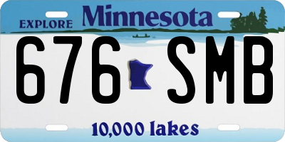 MN license plate 676SMB