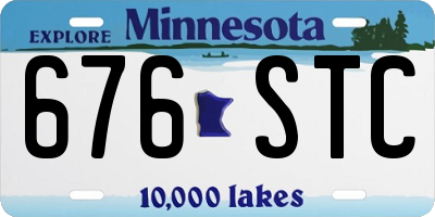 MN license plate 676STC