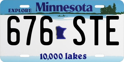 MN license plate 676STE