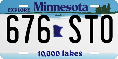 MN license plate 676STO
