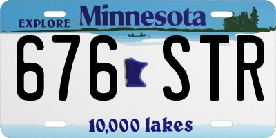 MN license plate 676STR