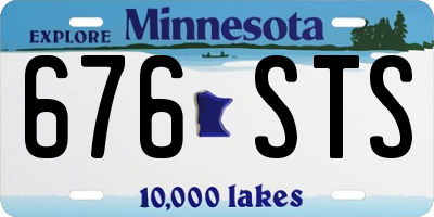MN license plate 676STS