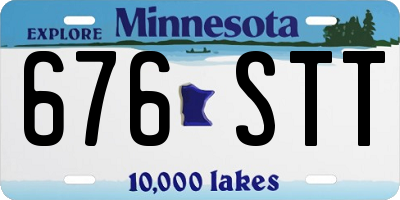MN license plate 676STT