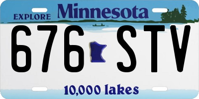 MN license plate 676STV