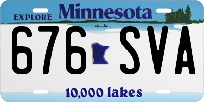 MN license plate 676SVA
