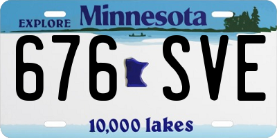 MN license plate 676SVE