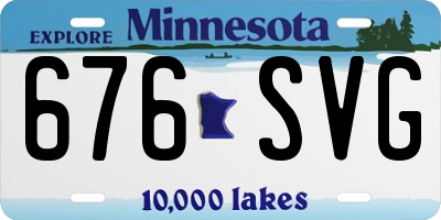 MN license plate 676SVG