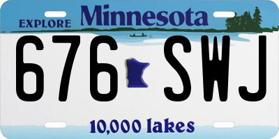 MN license plate 676SWJ