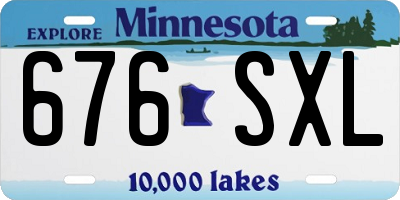 MN license plate 676SXL