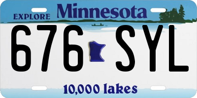MN license plate 676SYL
