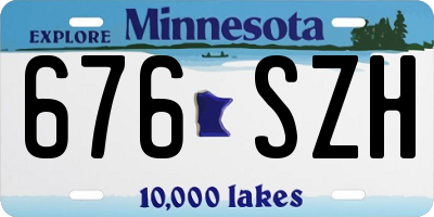 MN license plate 676SZH
