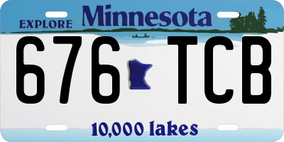 MN license plate 676TCB