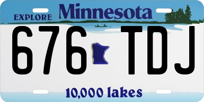 MN license plate 676TDJ