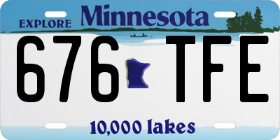 MN license plate 676TFE