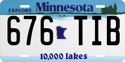 MN license plate 676TIB