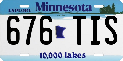 MN license plate 676TIS