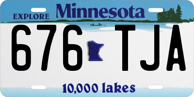 MN license plate 676TJA