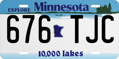 MN license plate 676TJC