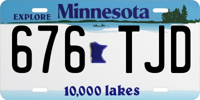 MN license plate 676TJD