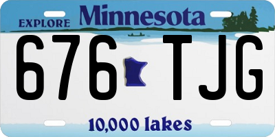 MN license plate 676TJG