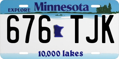 MN license plate 676TJK