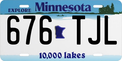 MN license plate 676TJL